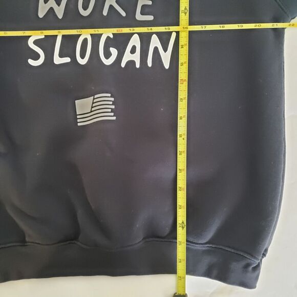 Bay Side INSERT WOKE SLOGAN Unisex SIZE L Political Black Pullover Sweatshirt US - Picture 6 of 11